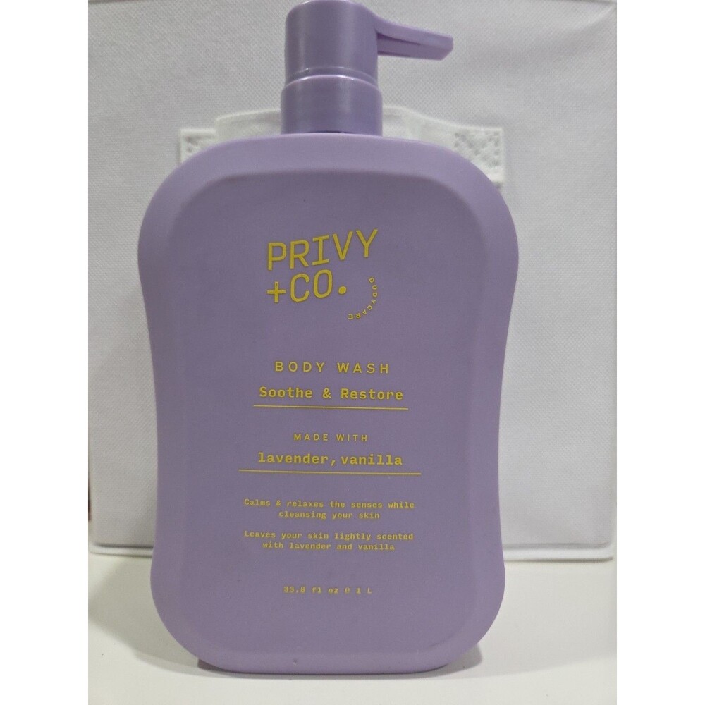 Privy + Co Body Wash Made With Lavender, Vanilla 33.8 Fl Oz Hydrates & Nurishes